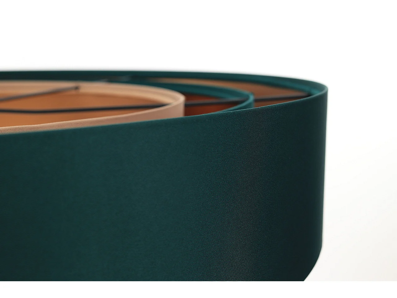 Lampa wisząca TRIO MIX zielona/miedziana/beżowa