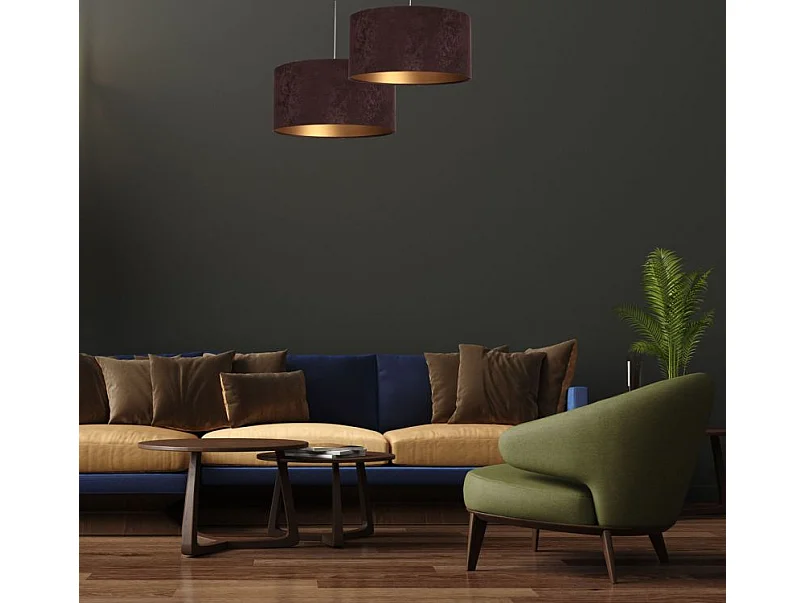 Lampa wisząca HOME 50 brązowa/złota