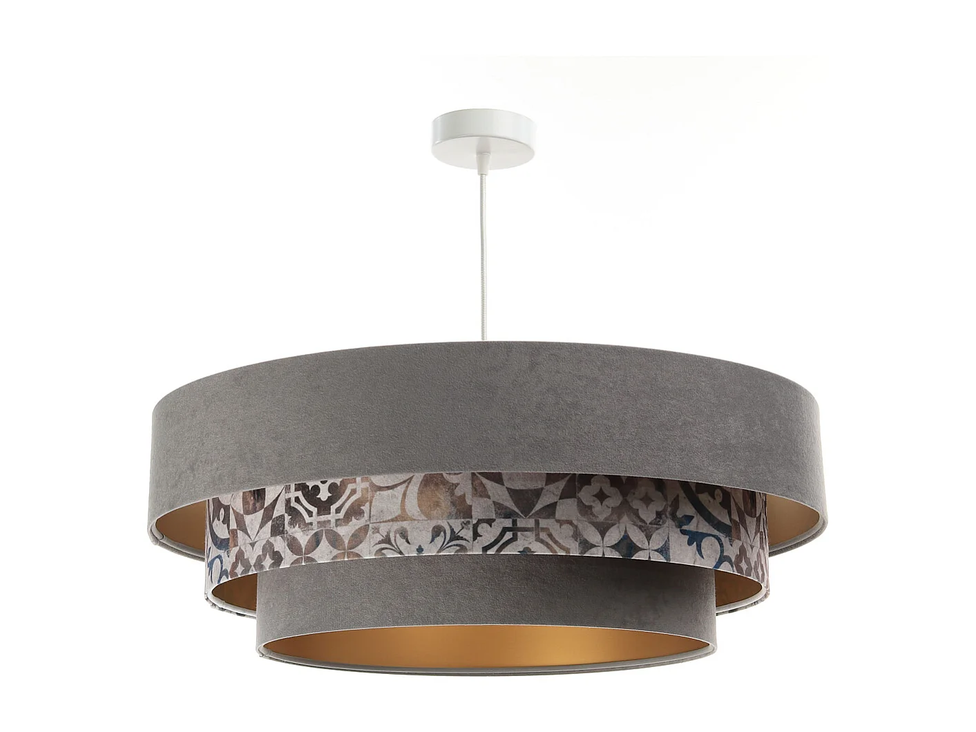 Lampa wisząca TRIO MIX szara/wielokolorowa