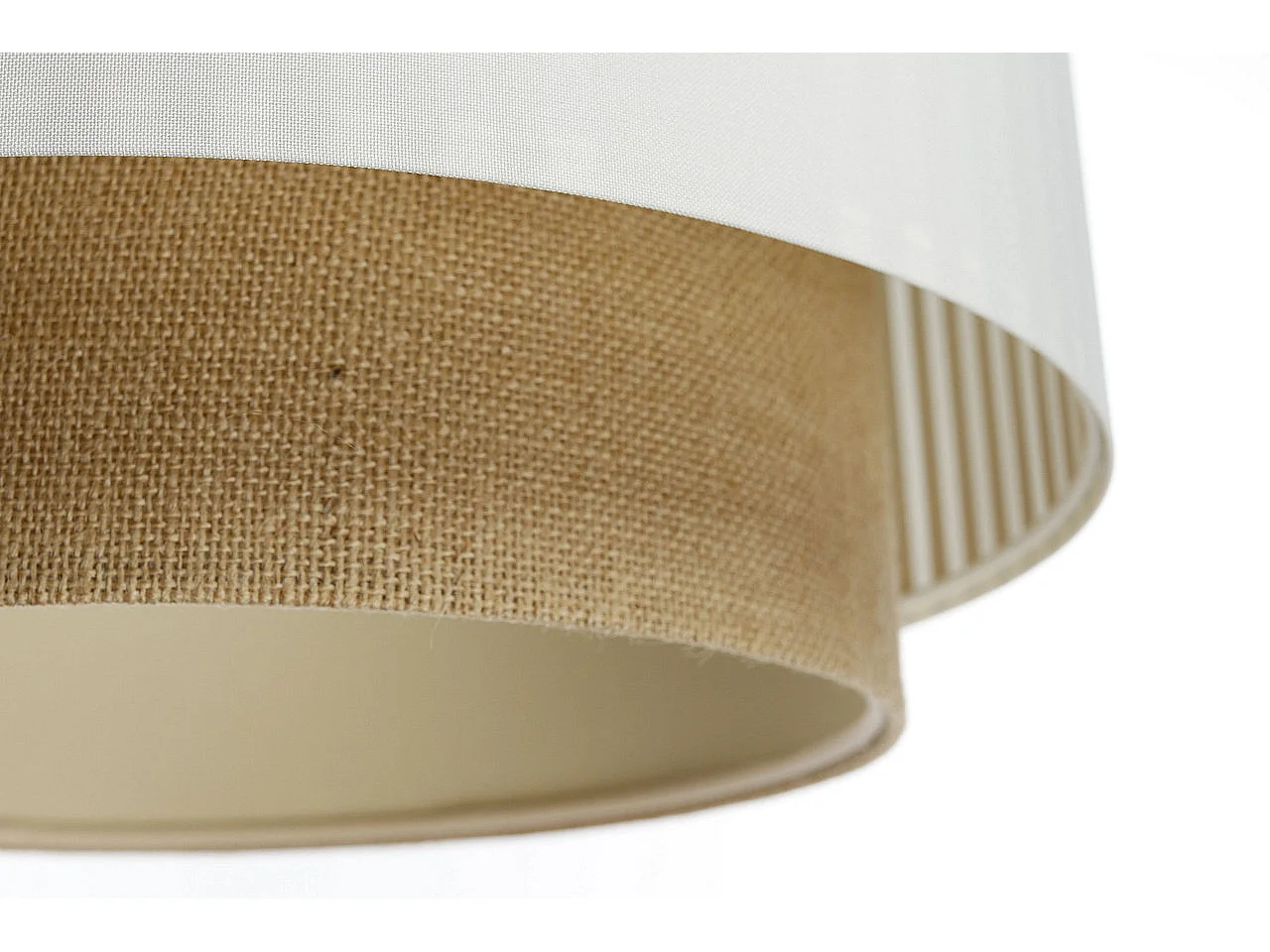 Lampa wisząca DUO LAMI LINE 40 biała/jutowa