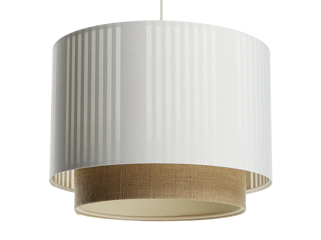 Lampa wisząca DUO LAMI LINE 40 biała/jutowa