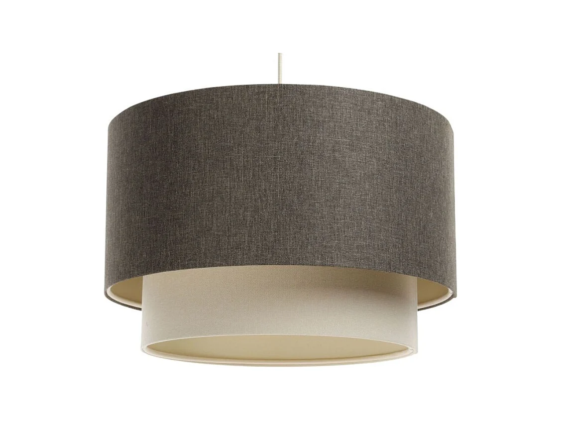 Lampa wisząca ERUTAN DOUBLE 60 szara/kremowa