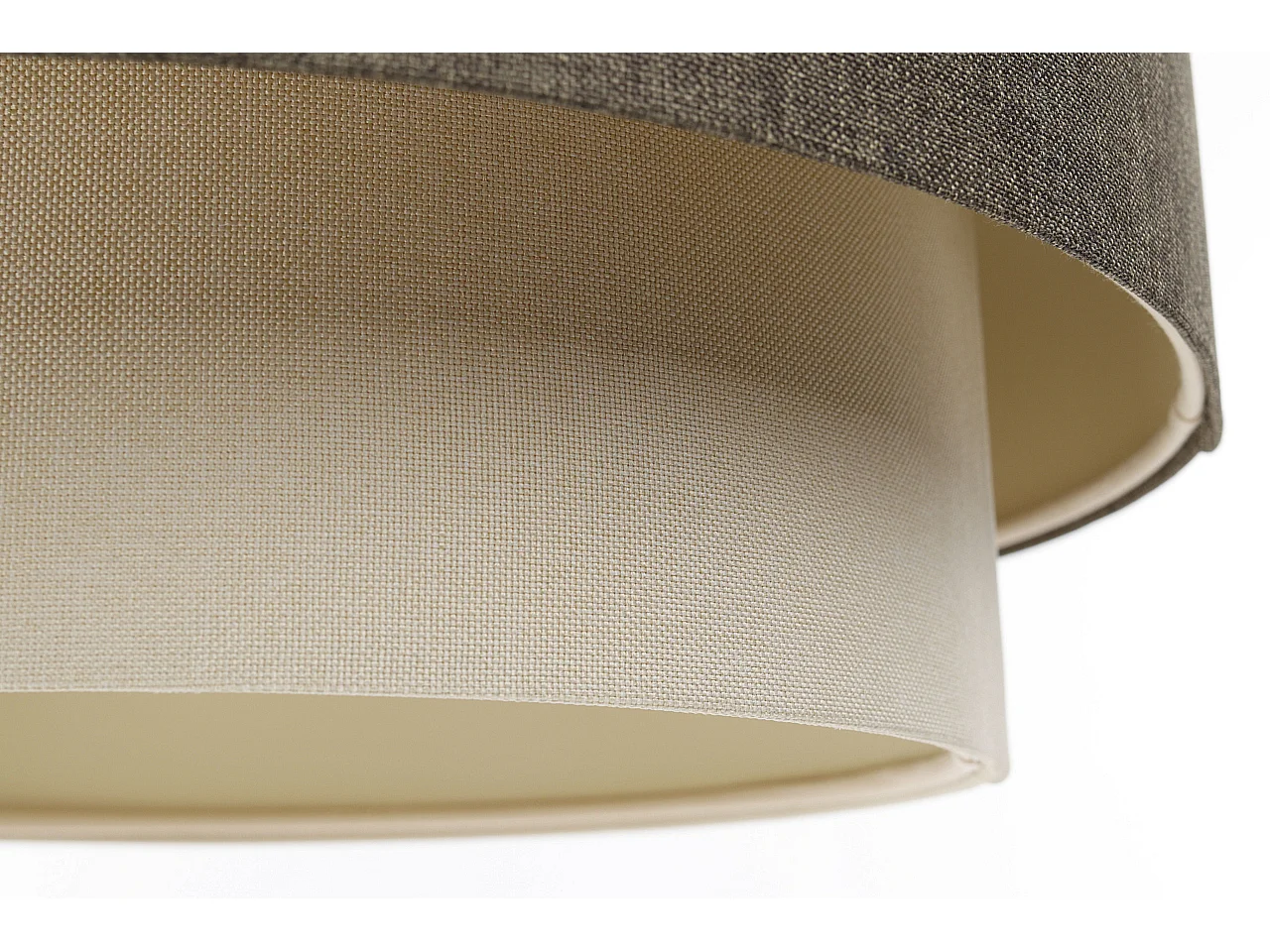 Lampa wisząca ERUTAN DOUBLE 60 szara/kremowa