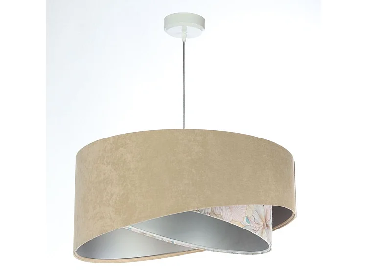 Lampa wisząca SAND FLOWER 2 beżowa/srebrna