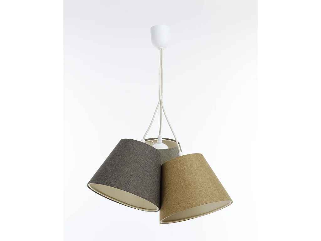 Lampa wisząca ENTURO TRIO żółta/zielona/szara