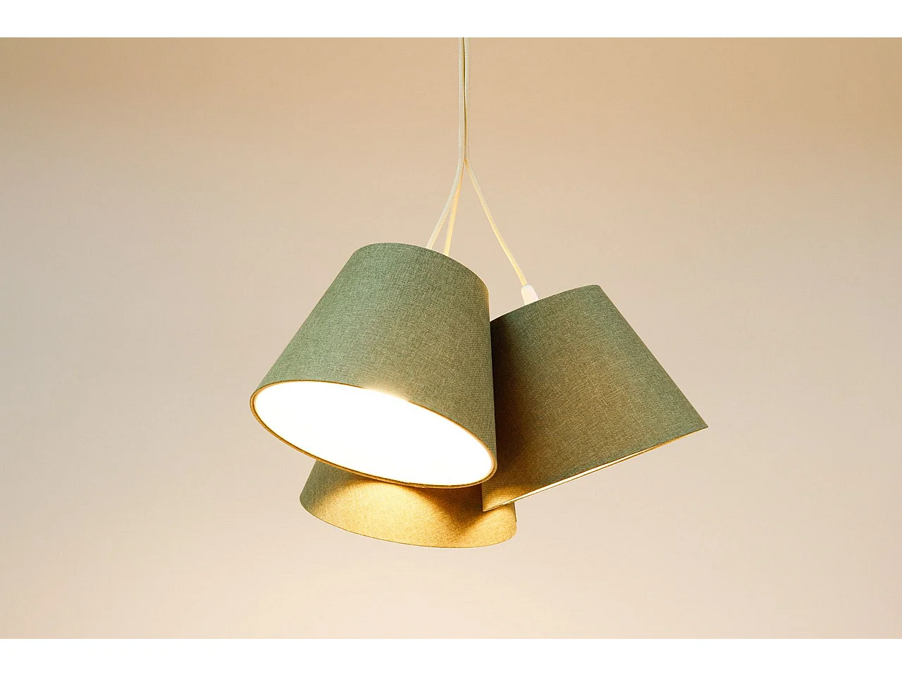 Lampa wisząca ENTURO TRIO zielona