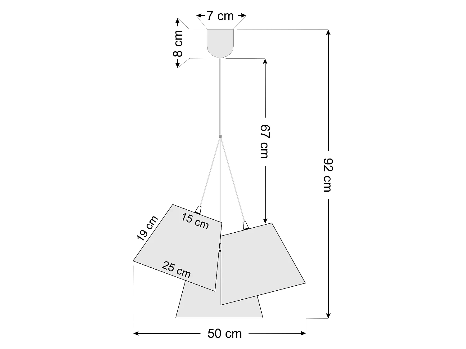 Lampa wisząca ENTURO TRIO zielona