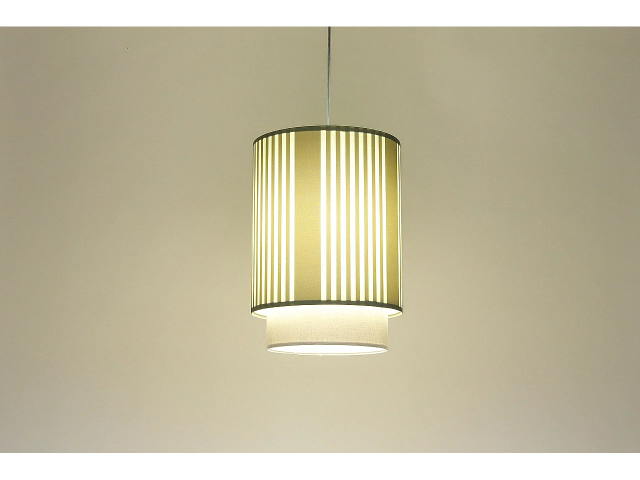 Lampa wisząca DUO LAMI LINE 25 zielona/kremowa