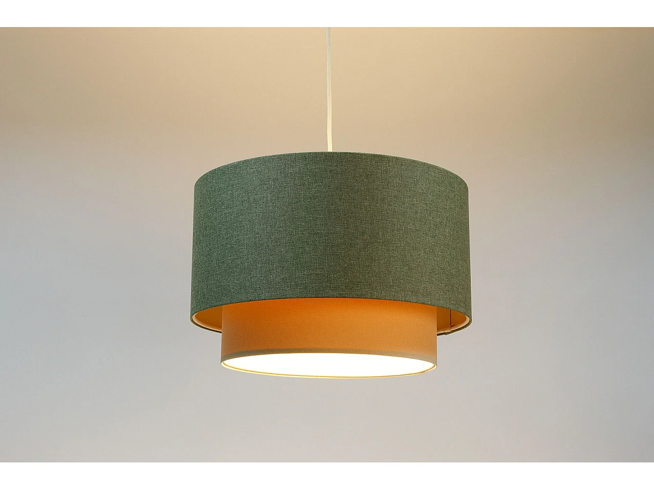 Lampa wisząca ERUTAN DOUBLE 40 zielona/kremowa