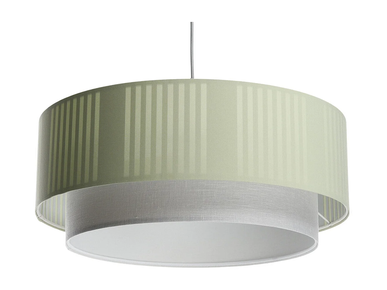 Lampa wisząca DUO LAMI LINE 60x25 zielona/kremowa