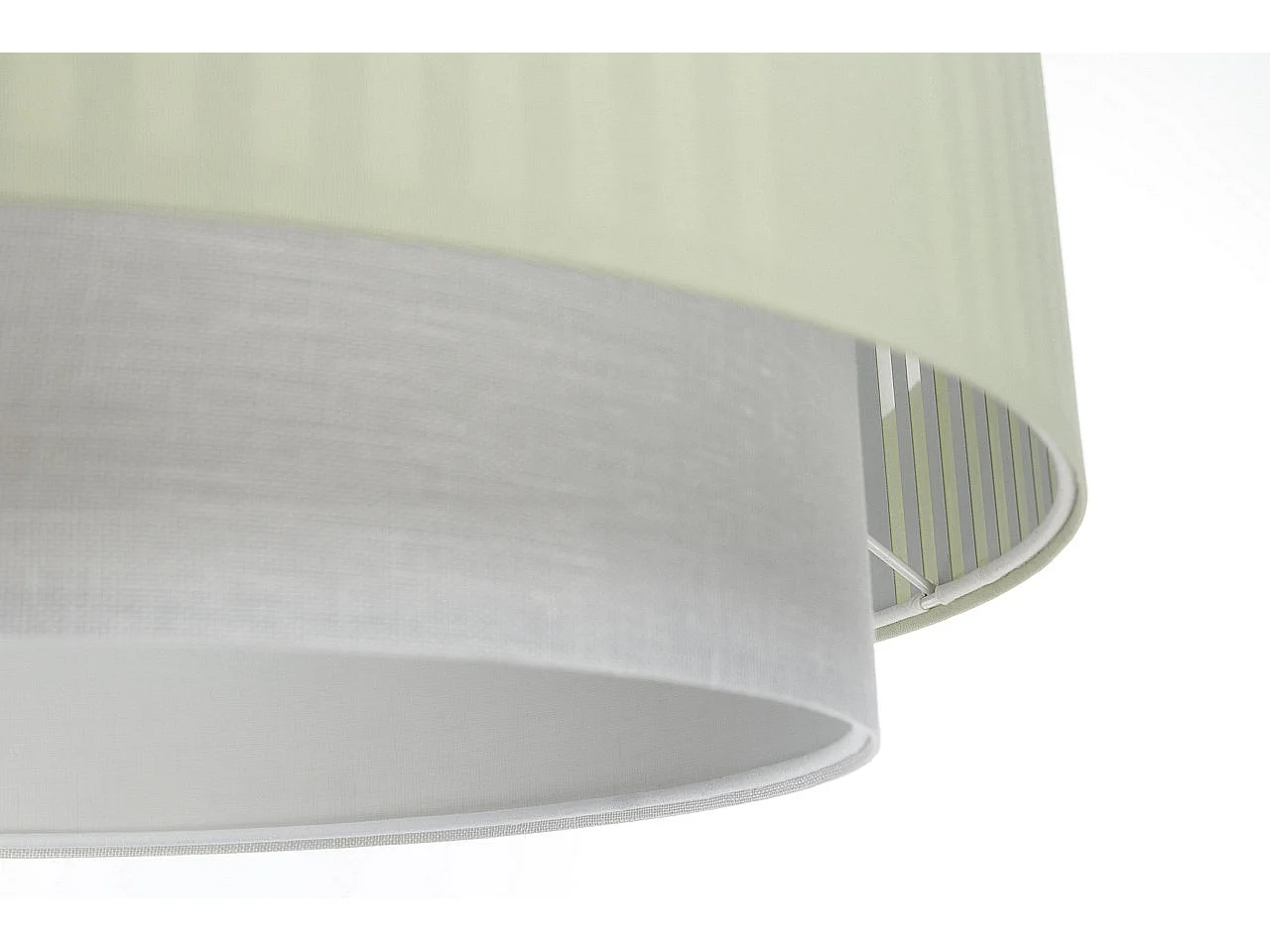 Lampa wisząca DUO LAMI LINE 60x25 zielona/kremowa