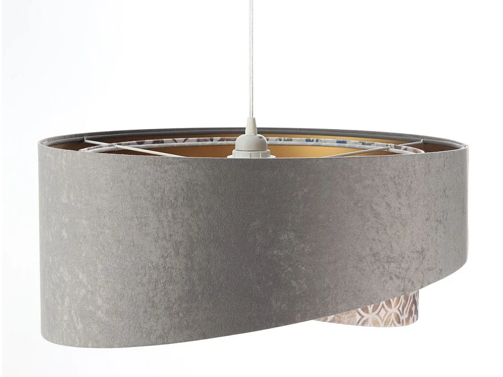 Lampa wisząca ASHES szara/złota