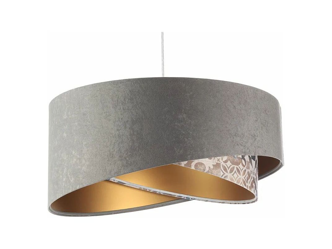 Lampa wisząca ASHES szara/złota