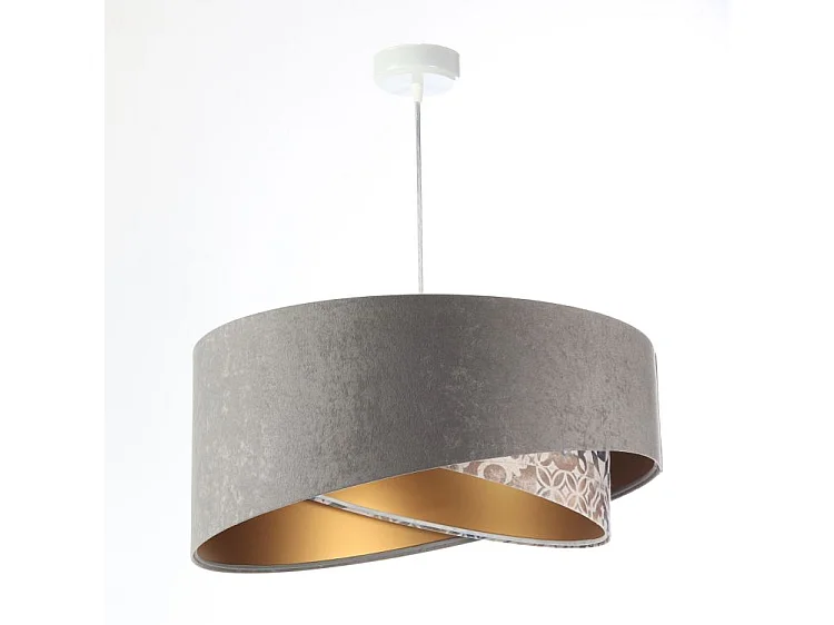 Lampa wisząca ASHES szara/złota