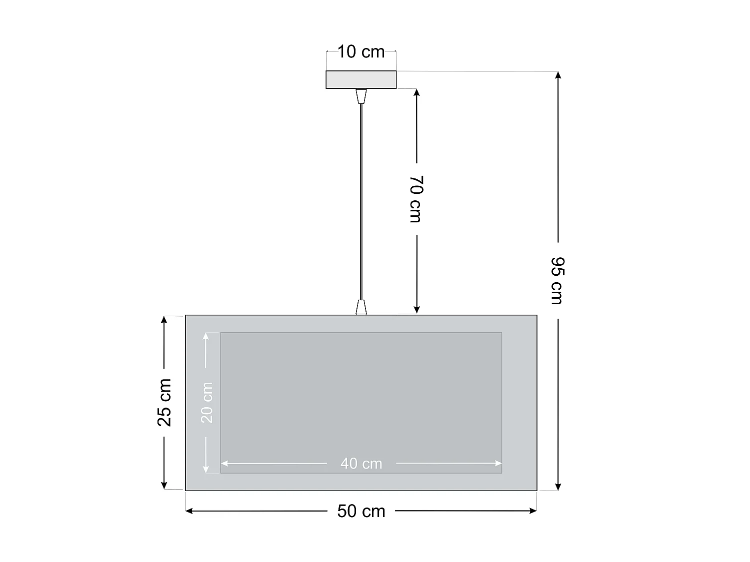 Lampa wisząca DUO LEN LIGHT 50 kremowa
