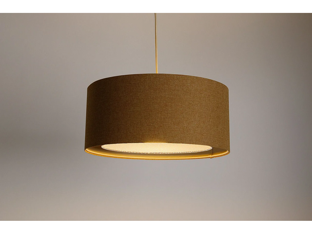 Lampa wisząca ERUTAN RATTAN 40 żółta