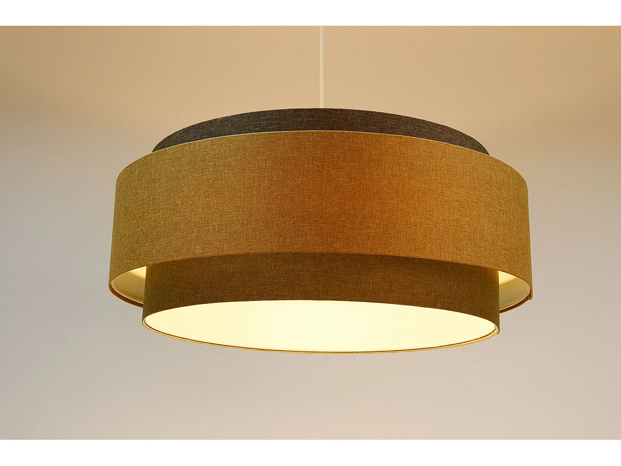 Lampa wisząca ERUTAN DUDU szara/beżowa