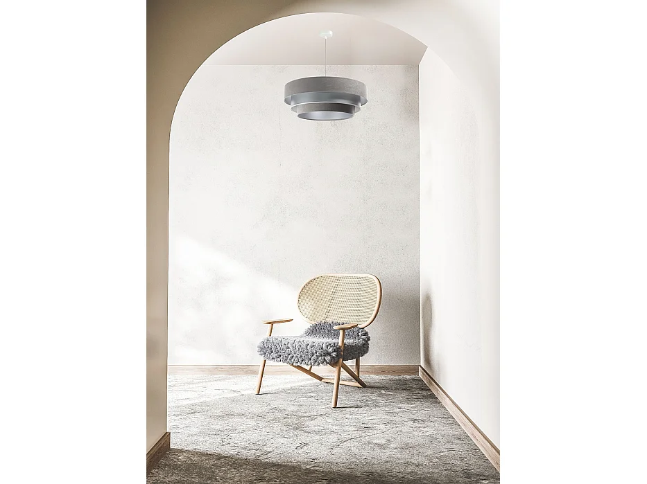 Lampa wisząca TRIO MIX szara/srebrna