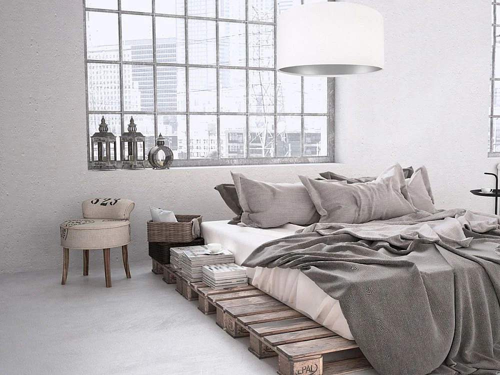 Lampa wisząca HOME 50 biała/srebrna