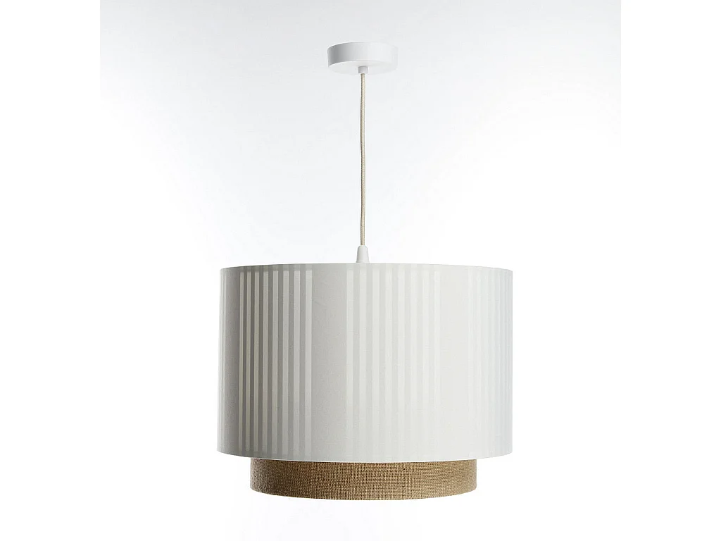 Lampa wisząca DUO LAMI LINE 60 biała/jutowa