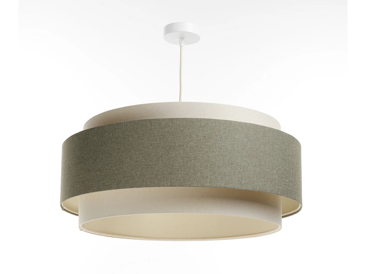 Lampa wisząca ERUTAN DUDU kremowa/zielona