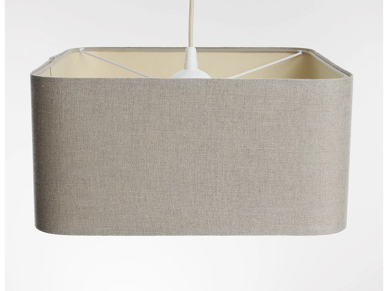 Lampa wisząca KWADRO LEN 001-40w20 jasna beżowa