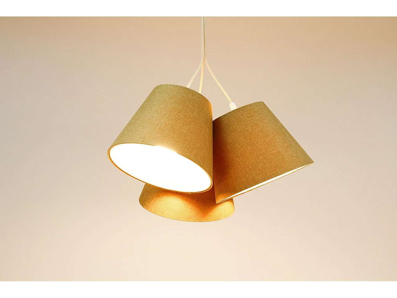 Lampa wisząca ENTURO TRIO żółta