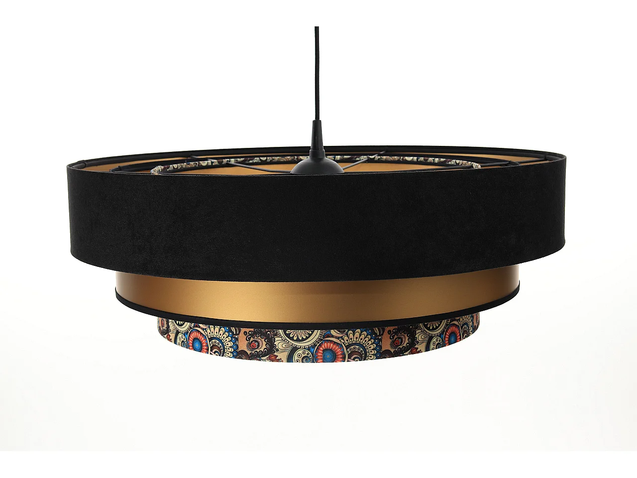 Lampa wisząca TRIO MIX czarna/złota/wielokolorowa