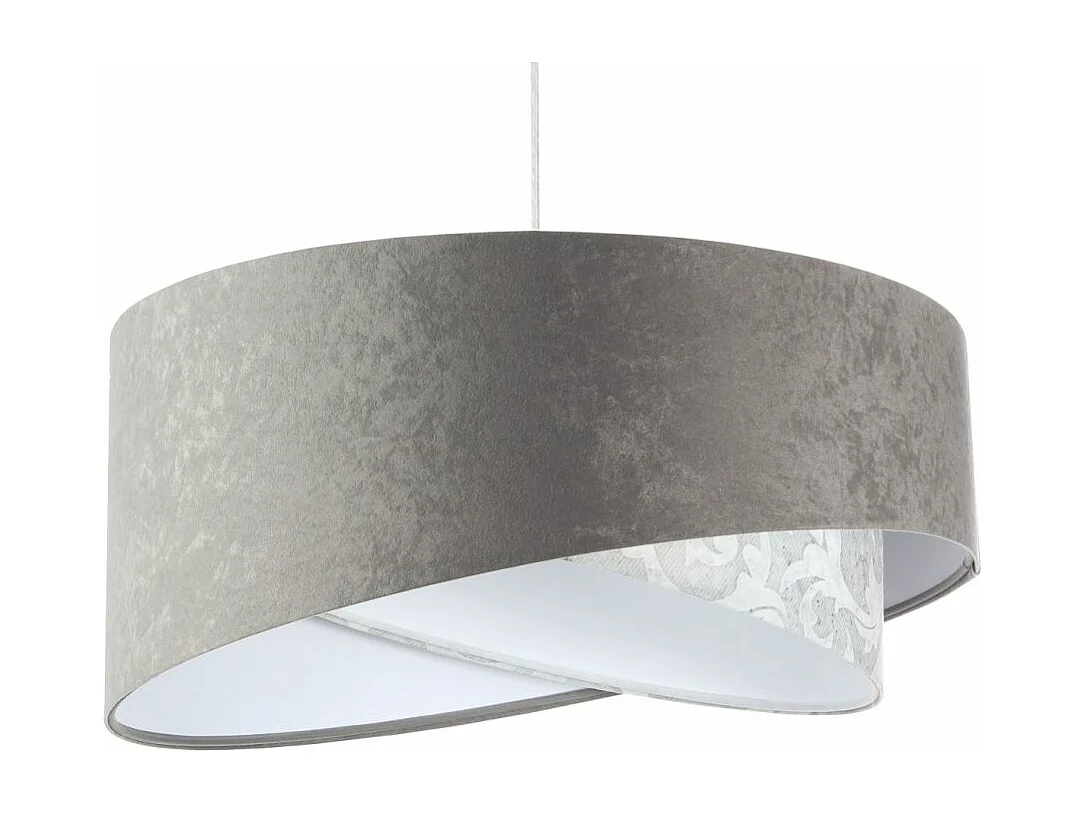Lampa wisząca ALBIT szara/biała