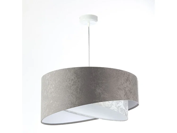 Lampa wisząca ALBIT szara/biała