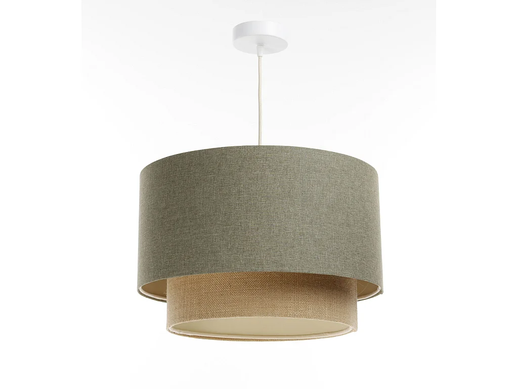 Lampa wisząca ERUTAN DOUBLE 50 zielona/beżowa