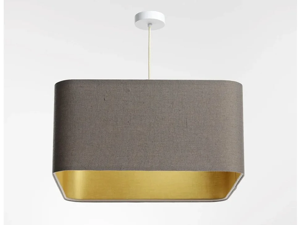 Lampa wisząca KWADRO LEN 002-40w30 beżowa/złota