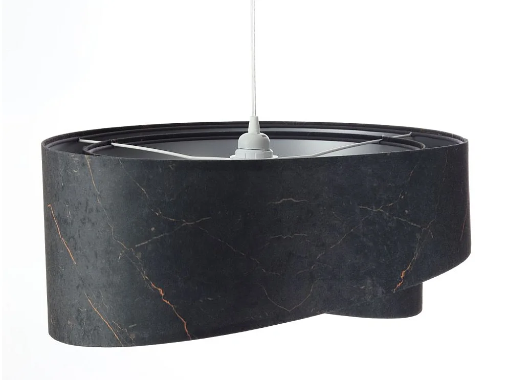 Lampa wisząca BLACK MARBLE czarna/srebrna