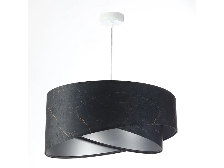 Lampa wisząca BLACK MARBLE czarna/srebrna