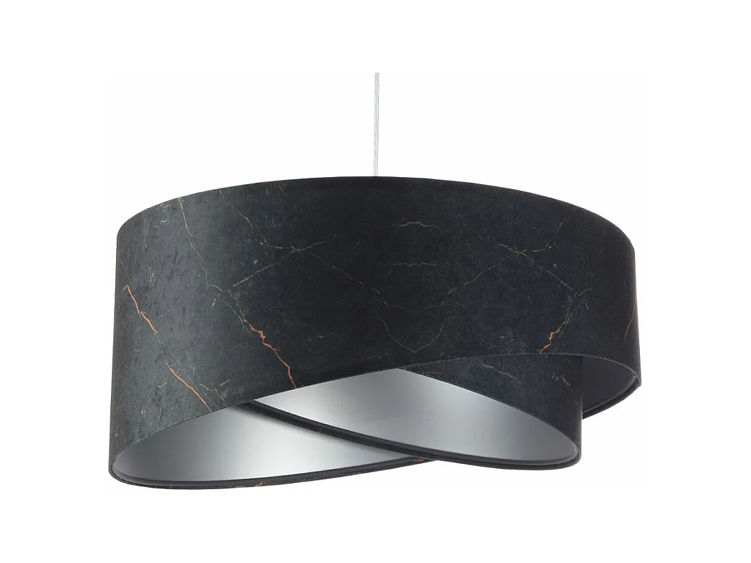 Lampa wisząca BLACK MARBLE czarna/srebrna