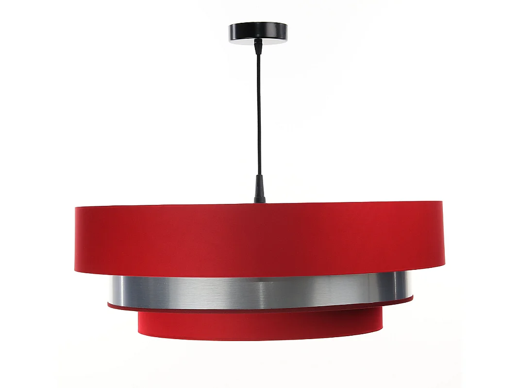 Lampa wisząca TRIO MIX czerwona/srebrna