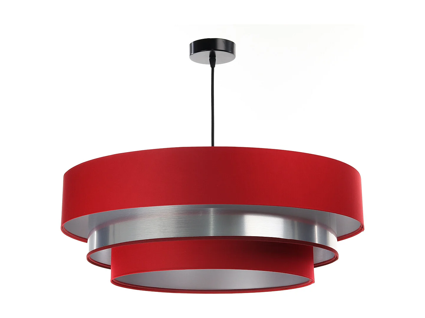 Lampa wisząca TRIO MIX czerwona/srebrna