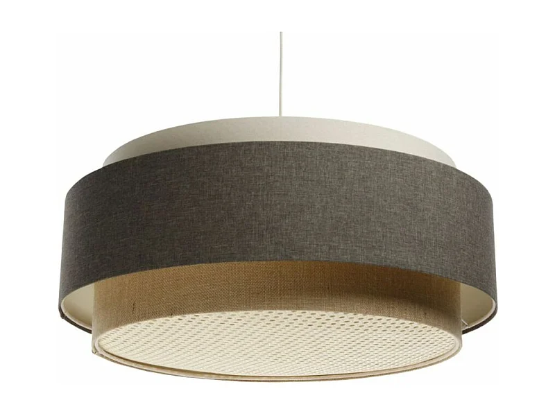 Lampa wisząca ERUTAN DUDU RATTAN kremowa/szara/beżowa
