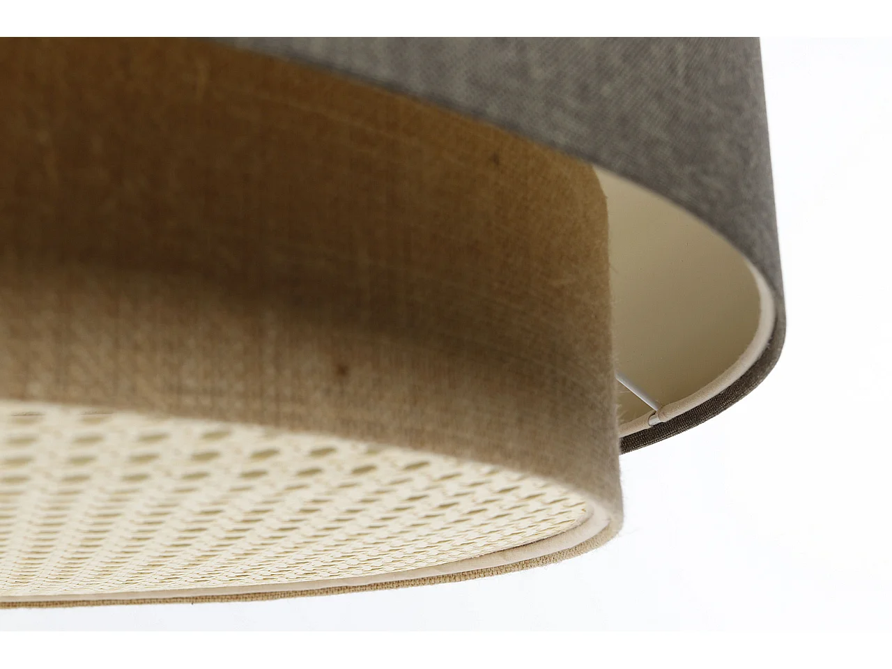 Lampa wisząca ERUTAN DUDU RATTAN kremowa/szara/beżowa