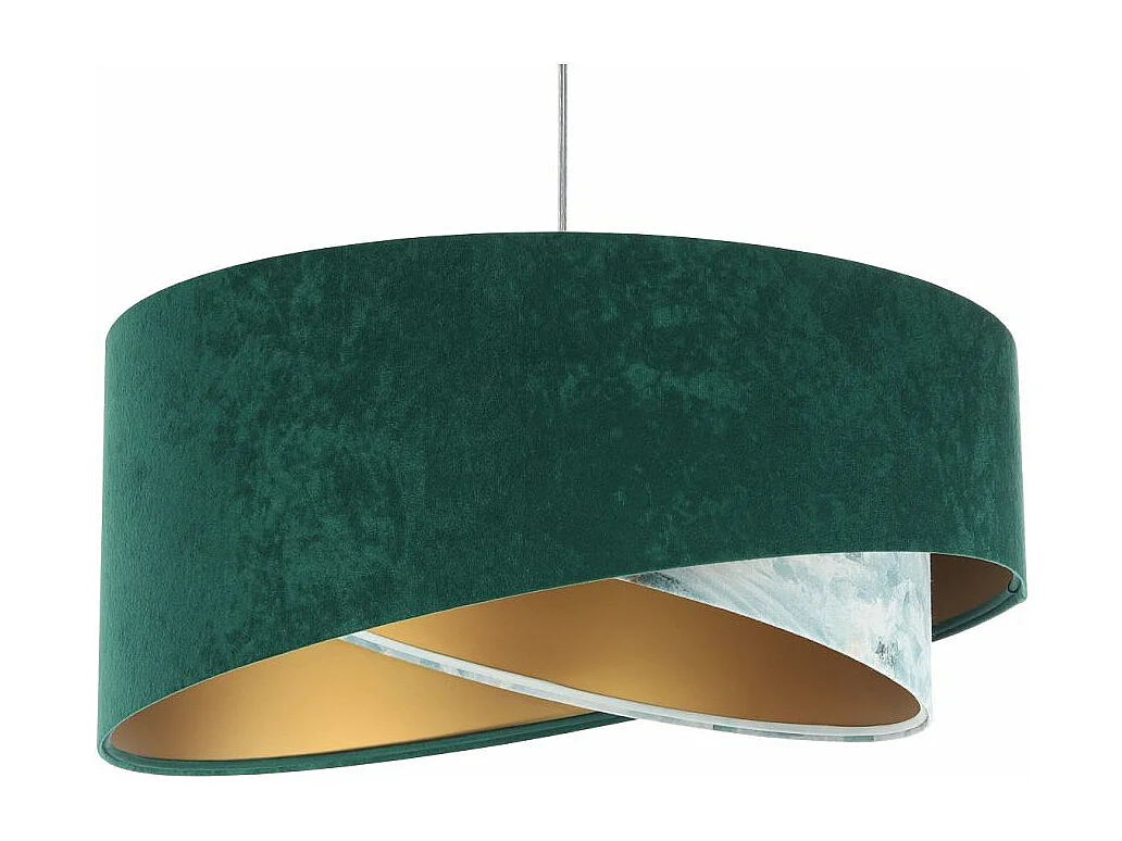 Lampa wisząca MALACHITE zielona/złota