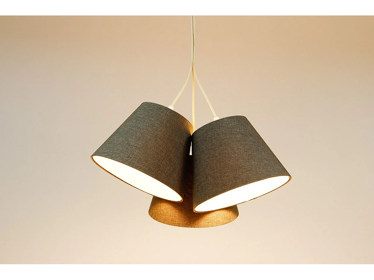 Lampa wisząca ENTURO TRIO szara