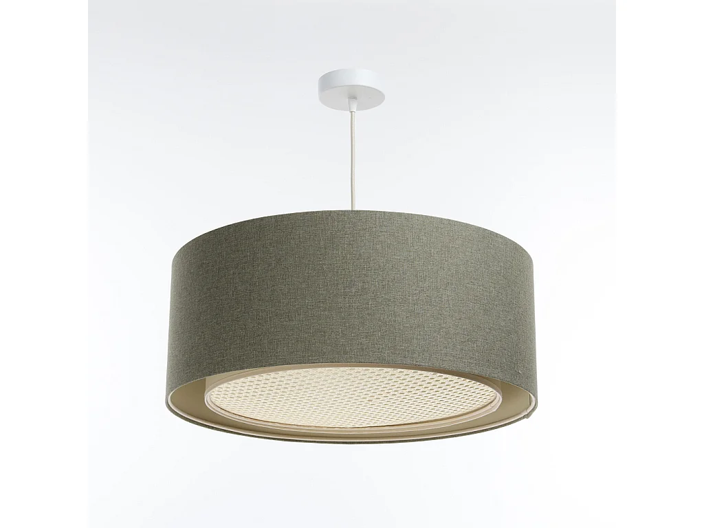 Lampa wisząca ERUTAN RATTAN 50 zielona