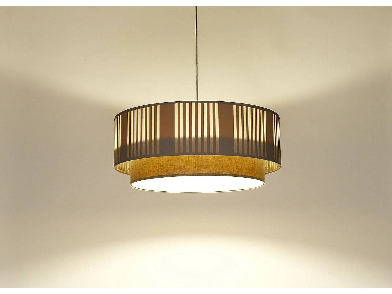 Lampa wisząca DUO LAMI LINE 70x28 kremowa/beżowa