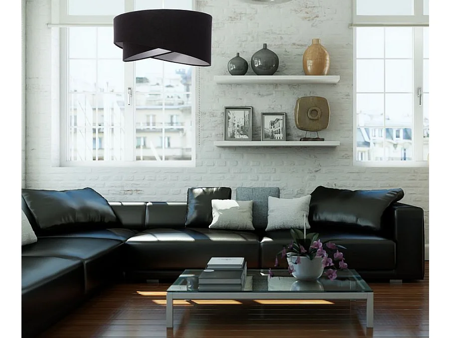 Lampa wisząca GEMSTONE czarna/srebrna