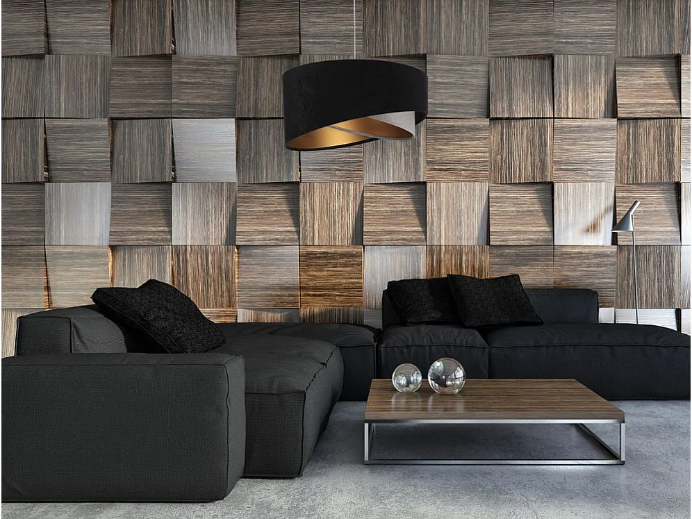 Lampa wisząca SHAPELESS czarna/szara/złota