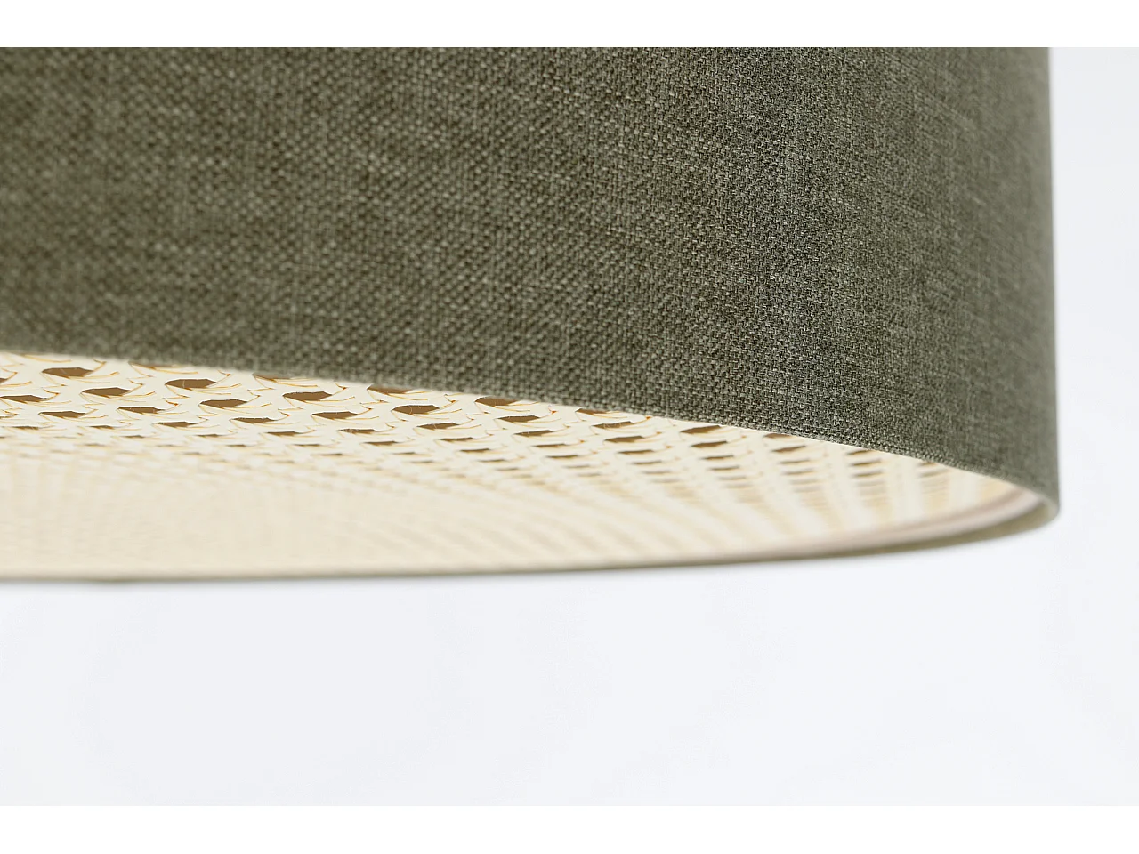 Plafon sufitowy ERUTAN RATTAN 50 zielony