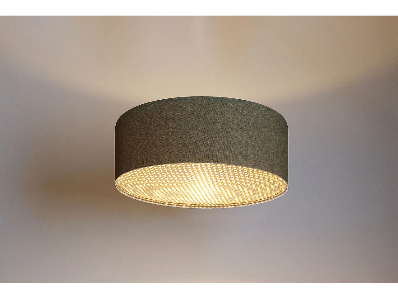 Plafon sufitowy ERUTAN RATTAN 50 zielony