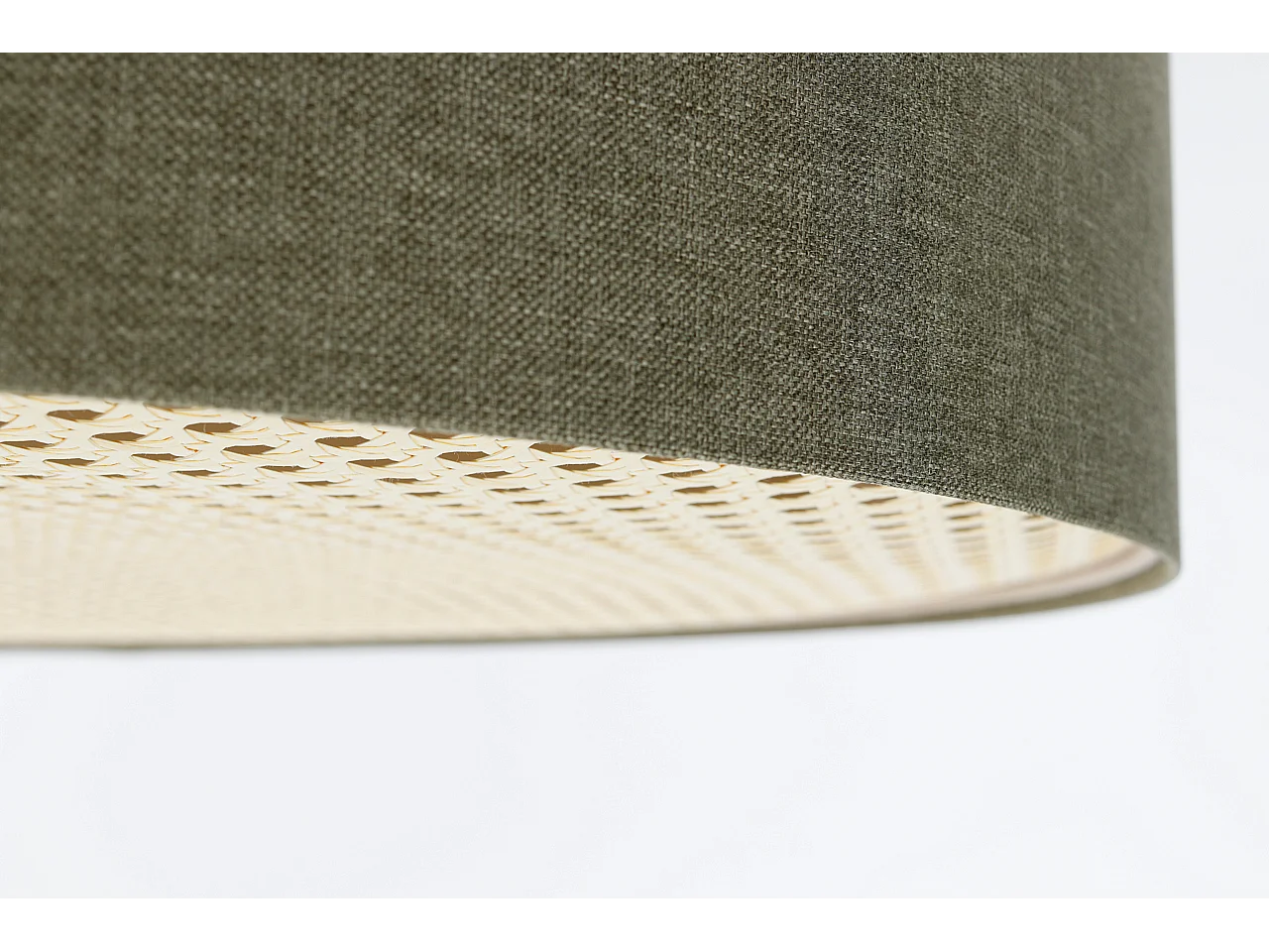 Plafon sufitowy ERUTAN RATTAN 50 zielony