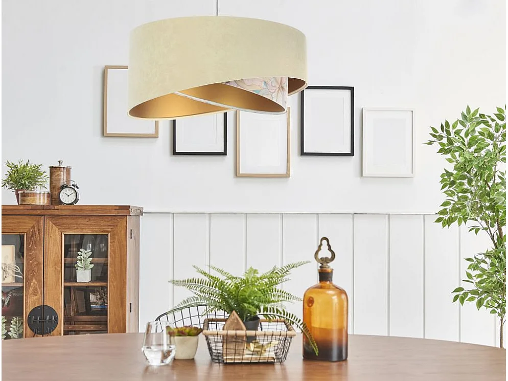 Lampa wisząca SAND FLOWER 2 beżowa/złota