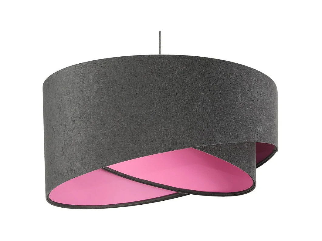 Lampa wisząca GEMSTONE GRAY grafitowa/różówa